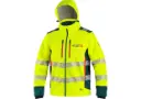 JoTio: Bunda CXS BEDFORD, výstražná, pánská, softshell, žluto-petrolová 