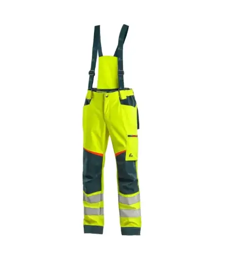 JoTio: Kalhoty CXS BEDFORD, výstražné, pánské, softshell, žluto-petrolová